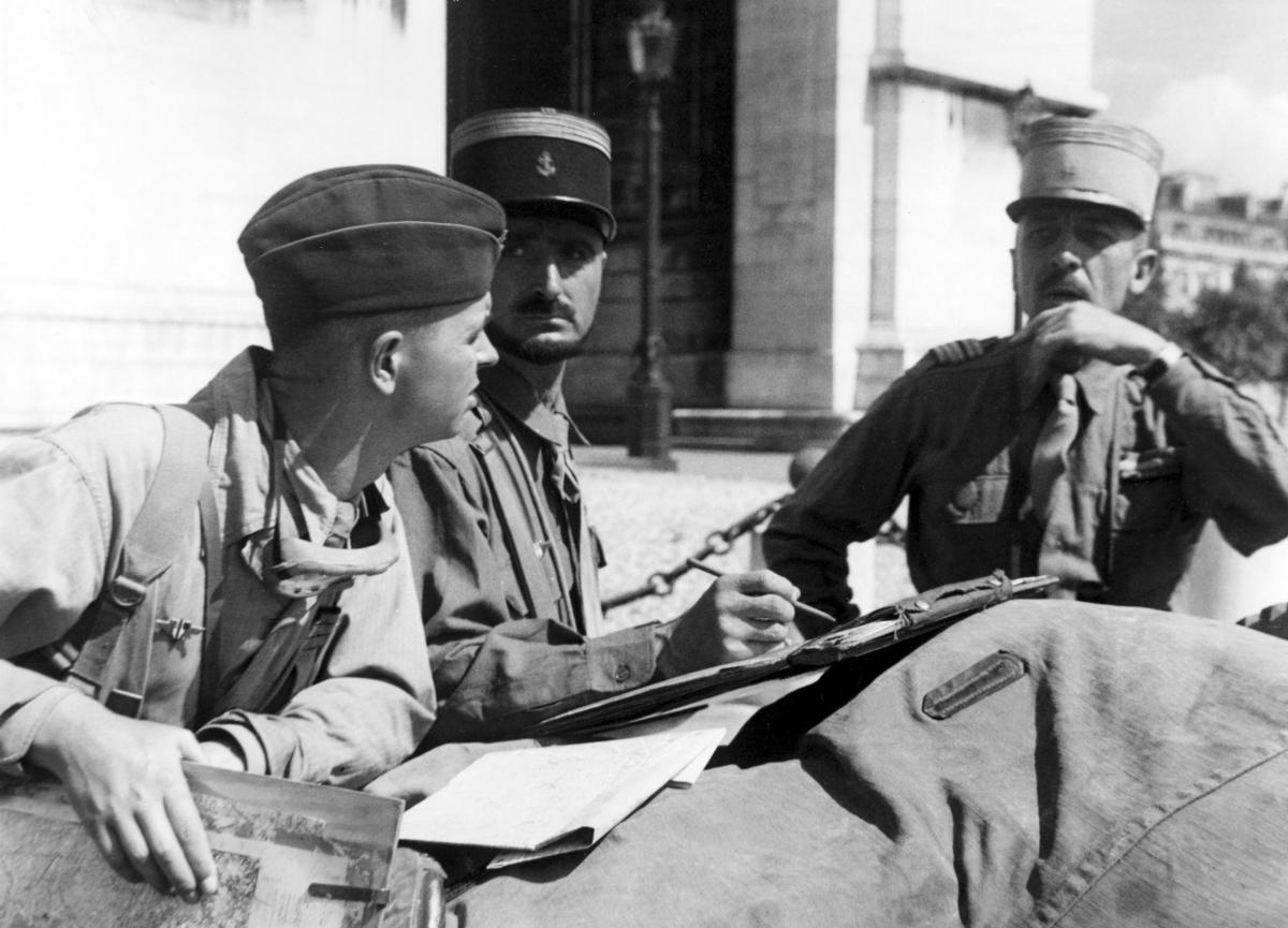 con el coronel Langlade